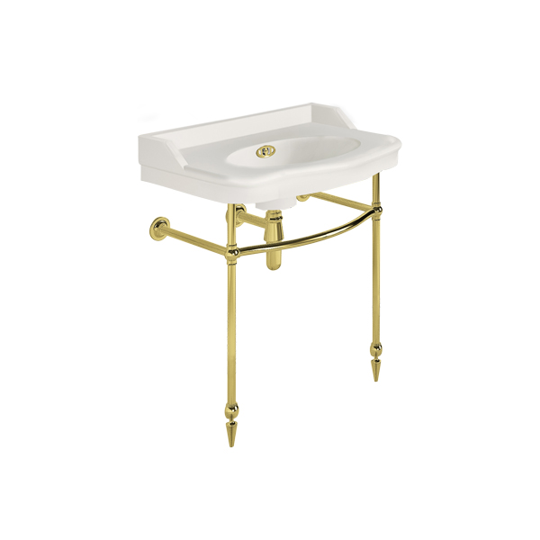 Paris 760mm basin on basin stand. Zero, one or three tap holes.