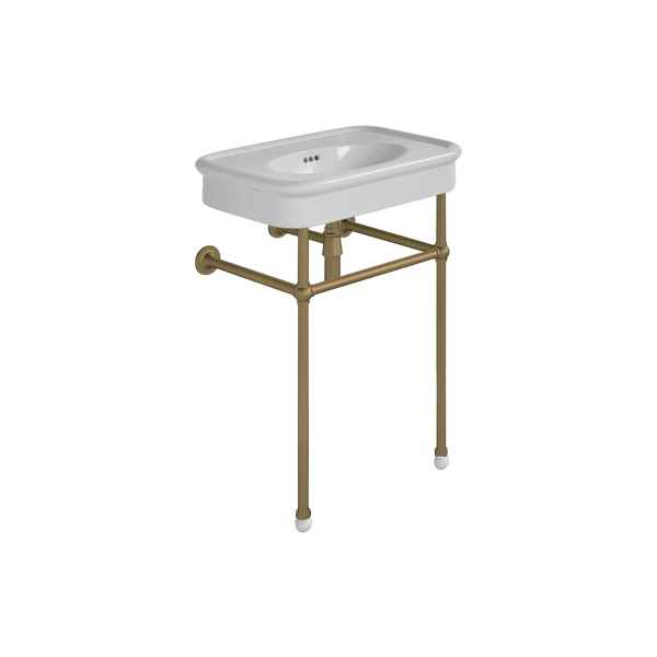 Rockwell 610mm Seattle Grey basin on basin stand. One or three tap holes.