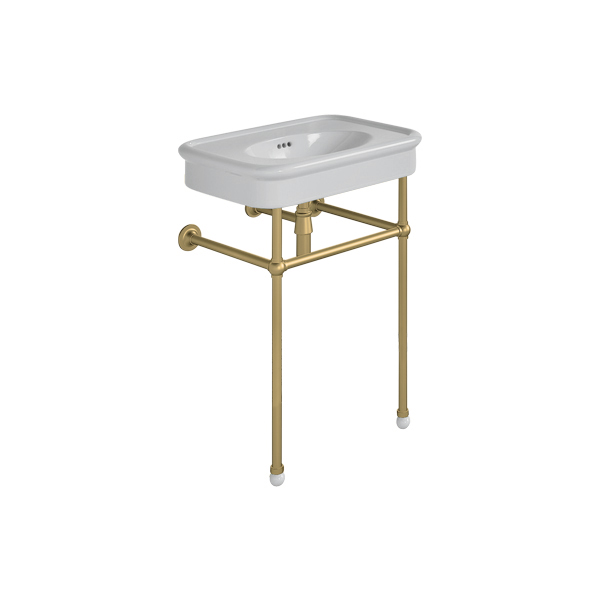 Rockwell 610mm Seattle Grey basin on basin stand. One or three tap holes.