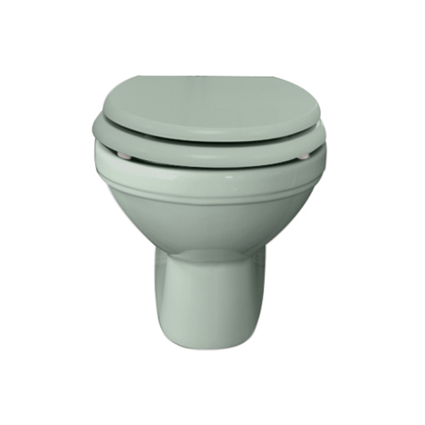 Rockwell wall hung toilet pan in Willow Green