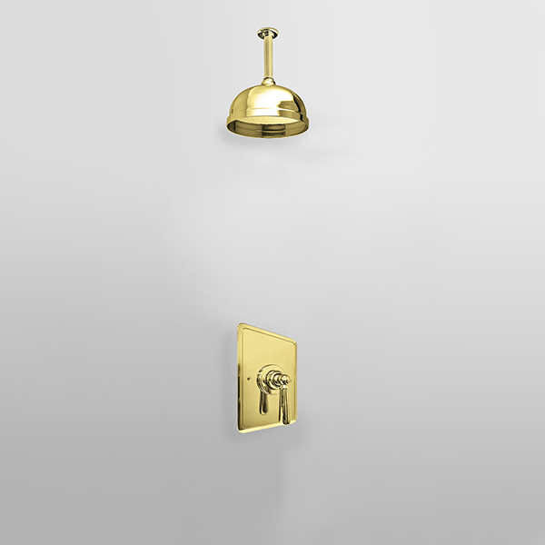 ROCKWELL - Shower layout - ceiling arm, rose & mixer