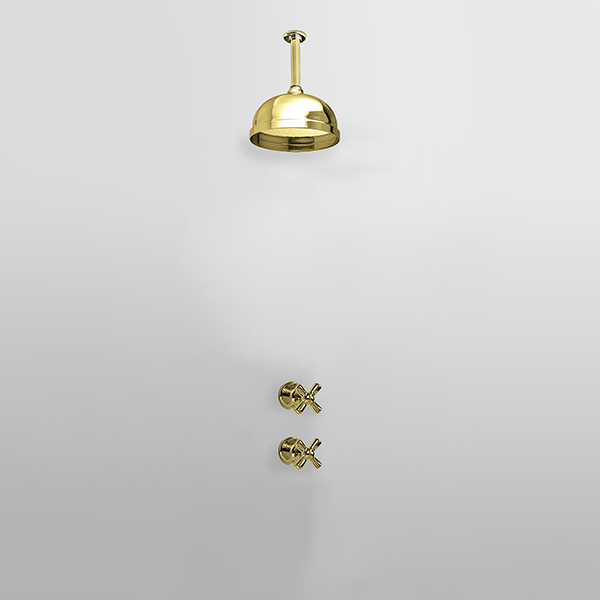 ROCKWELL - Shower layout - ceiling arm, rose & xheads