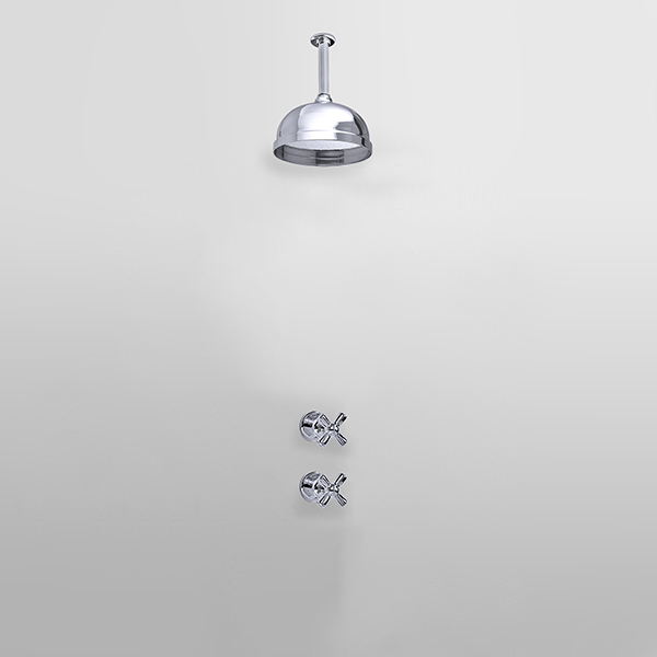 ROCKWELL - Shower layout - ceiling arm, rose & xheads