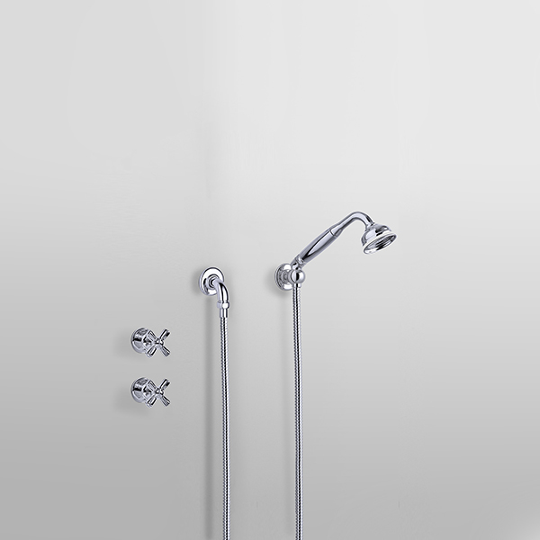 ROCKWELL - Shower layout - Handshower on parking bracket & xheads