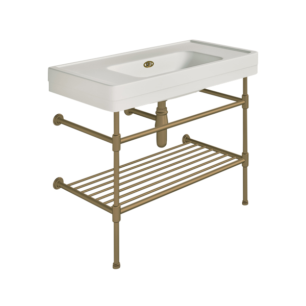 Soho 1000mm large basin on basin stand with shelf