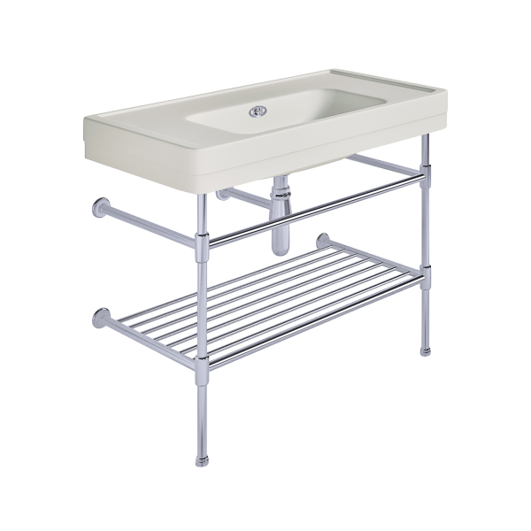 Soho 1000mm large basin on basin stand with shelf