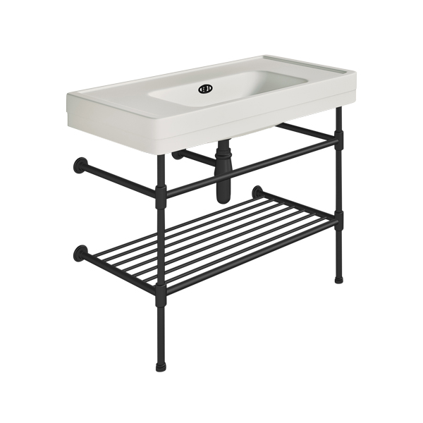 Soho 1000mm large basin on basin stand with shelf