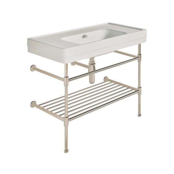 Soho 1000mm large basin on basin stand with shelf