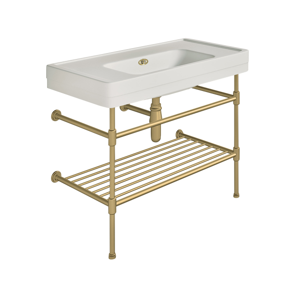 Soho 1000mm large basin on basin stand with shelf