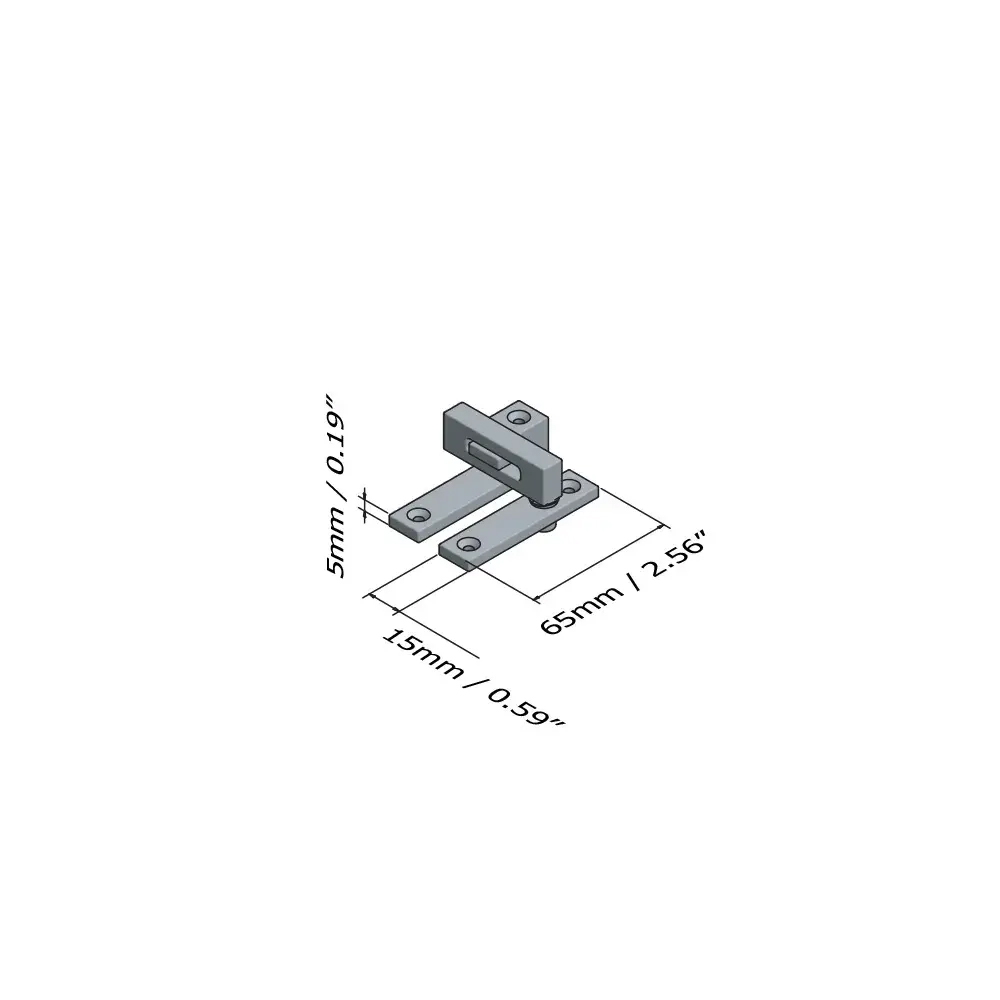Cube solid brass sash window fastener